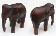 2021 Urn hout olifant slurf beneden 8004